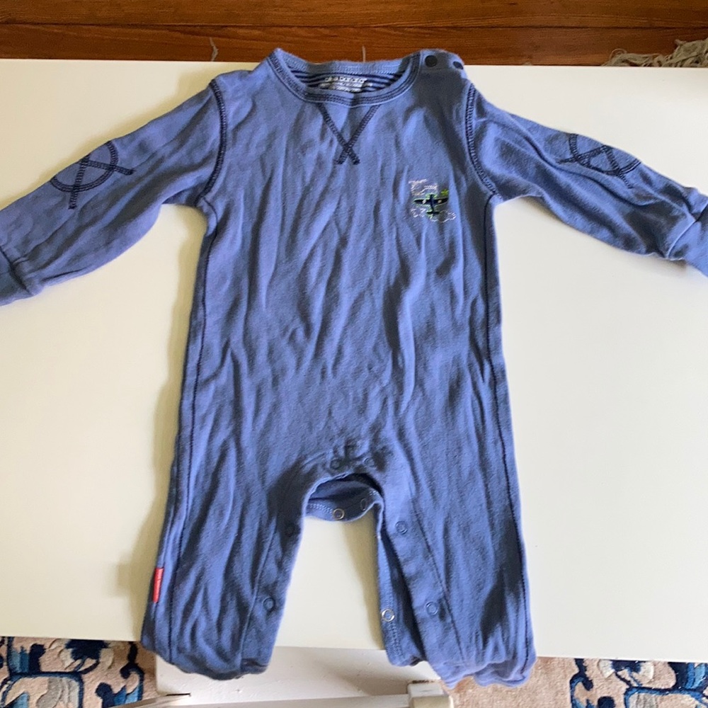Blue banana airplane pjs